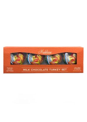 Madelaine Milk Chocolate Foiled Turkey 4 Piece Tray